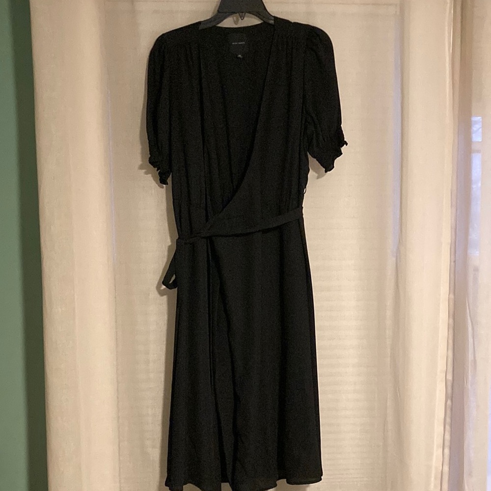 Black wrap dress. Alex Marie. Size 10.